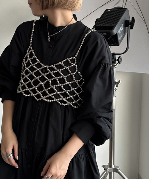 apres jour mignon（アプレジュールミニョン）の「メタルビスチェ【ZOZOTOWN限定アイテム】（ベスト・レディース・シルバー・フリー）」の8枚目の写真