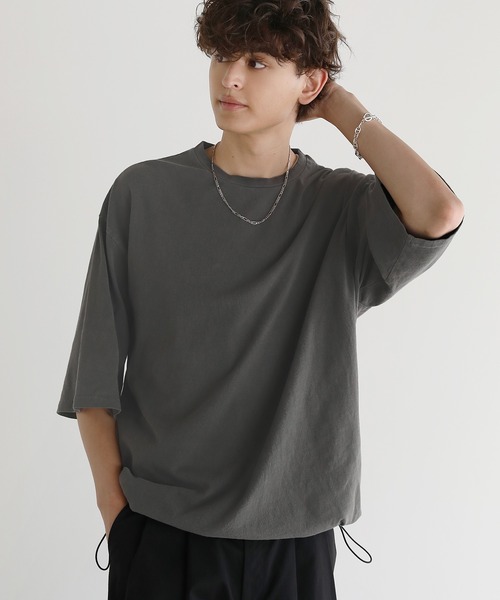 Buyer's Select/天竺ピグメントドローストリング半袖Tシャツ(Tシャツ/カットソー)|ASTRONOMY(アストロノミー)