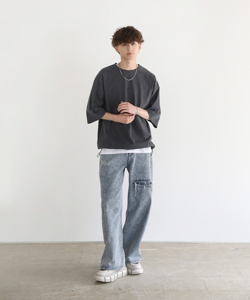 ASTRONOMY(アストロノミー)の「Buyer's Select/天竺ピグメントドローストリング半袖Tシャツ(Tシャツ/カットソー・メンズ・ブラウン/ブラック/グレー・M/L)」の17枚目の写真
