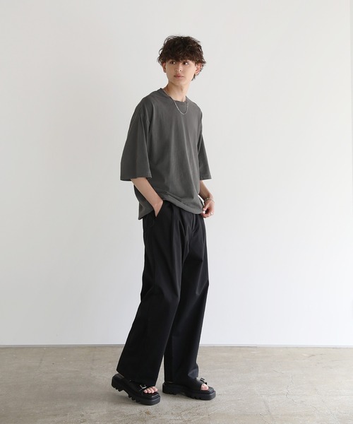 ASTRONOMY(アストロノミー)の「Buyer's Select/天竺ピグメントドローストリング半袖Tシャツ(Tシャツ/カットソー・メンズ・ブラウン/ブラック/グレー・M/L)」の21枚目の写真