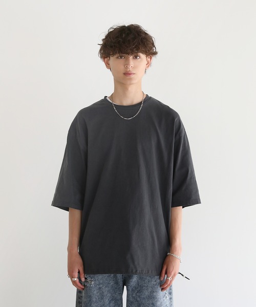 ASTRONOMY(アストロノミー)の「Buyer's Select/天竺ピグメントドローストリング半袖Tシャツ(Tシャツ/カットソー・メンズ・ブラウン/ブラック/グレー・M/L)」の14枚目の写真