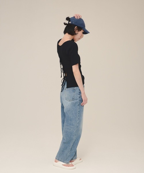 eL（エル）の「【eL】Back  Ribbon Tee/120981（Tシャツ/カットソー・レディース・オフホワイト/ブラック/カーキ・FREE）」の15枚目の写真