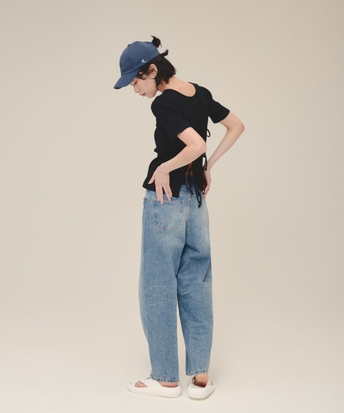 eL（エル）の「【eL】Back  Ribbon Tee/120981（Tシャツ/カットソー・レディース・オフホワイト/ブラック/カーキ・FREE）」の16枚目の写真