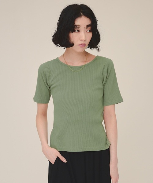 eL（エル）の「【eL】Back  Ribbon Tee/120981（Tシャツ/カットソー・レディース・オフホワイト/ブラック/カーキ・FREE）」の20枚目の写真