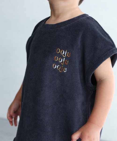 ooju（オージュ）の「【ooju】パイルフレンチスリーブTシャツ（Tシャツ/カットソー・キッズ・グリーン/ネイビー/ピンク・3/2/1/4）」の10枚目の写真