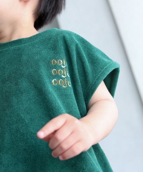 ooju（オージュ）の「【ooju】パイルフレンチスリーブTシャツ（Tシャツ/カットソー・キッズ・グリーン/ネイビー/ピンク・3/2/1/4）」の17枚目の写真