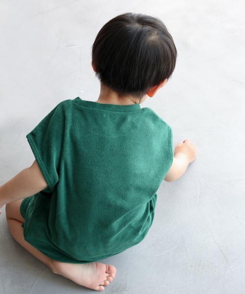 ooju（オージュ）の「【ooju】パイルフレンチスリーブTシャツ（Tシャツ/カットソー・キッズ・グリーン/ネイビー/ピンク・3/2/1/4）」の16枚目の写真