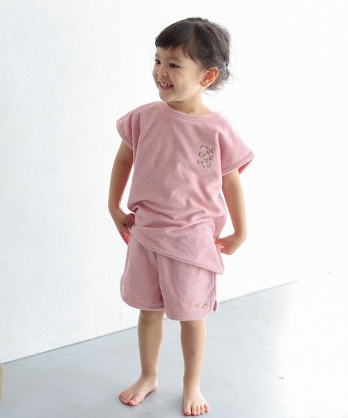 ooju（オージュ）の「【ooju】パイルフレンチスリーブTシャツ（Tシャツ/カットソー・キッズ・グリーン/ネイビー/ピンク・3/2/1/4）」の20枚目の写真