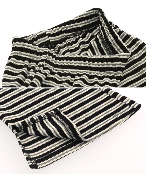 anap mimpi（アナップミンピ）の「ワッフルボーダー ソフトフレア リラックスパンツ（スラックス・レディース・ブルーグリーン/ブラック・FREE）」の20枚目の写真