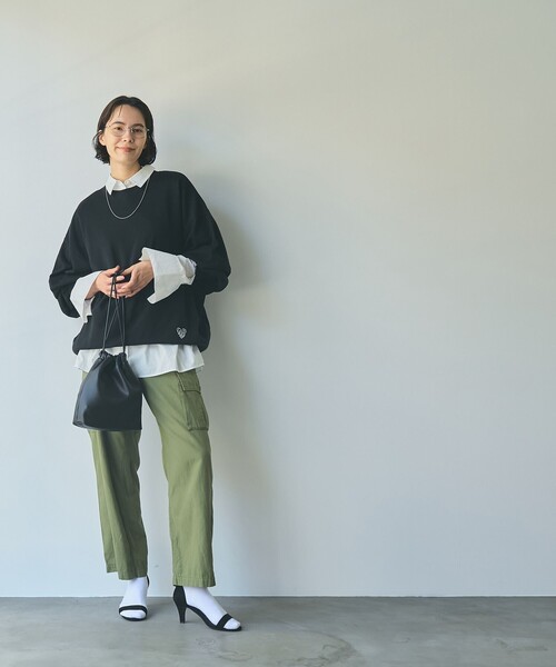 SUNNY SPORTS(サニースポーツ)の「SunnySports別注ハートモチーフ刺繍スウェット(スウェット・レディース・ブラック/ナチュラル/ライトピンク・FREE)」の22枚目の写真