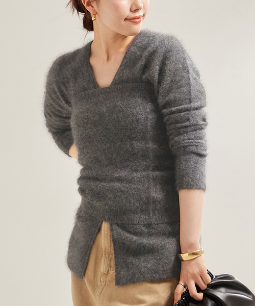 Plage Light Fur Midi カーディガン & ビスチェ Plage Light Fur Midi カーディガン＆ビスチェ