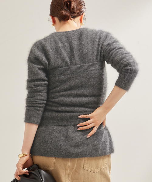 プラージュ Plage Light Fur Midi カーディガン （グレー