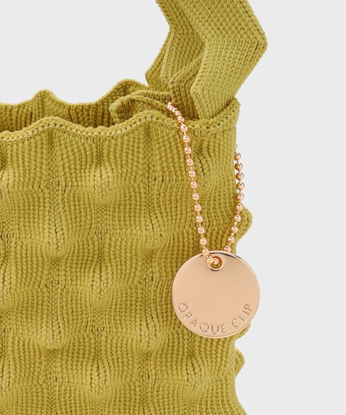 OPAQUE.CLIP（オペークドットクリップ）の「◆ポコポコニットバッグ（ハンドバッグ・レディース・ブルー/ブラック/アイボリー/マスタード・00）」の5枚目の写真