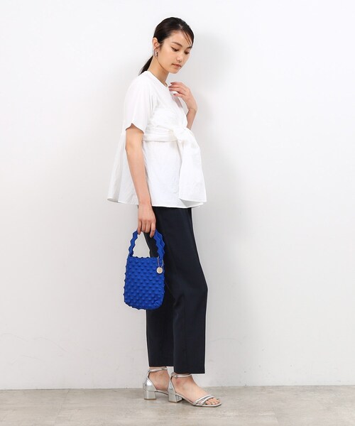 OPAQUE.CLIP（オペークドットクリップ）の「◆ポコポコニットバッグ（ハンドバッグ・レディース・ブルー/ブラック/アイボリー/マスタード・00）」の10枚目の写真
