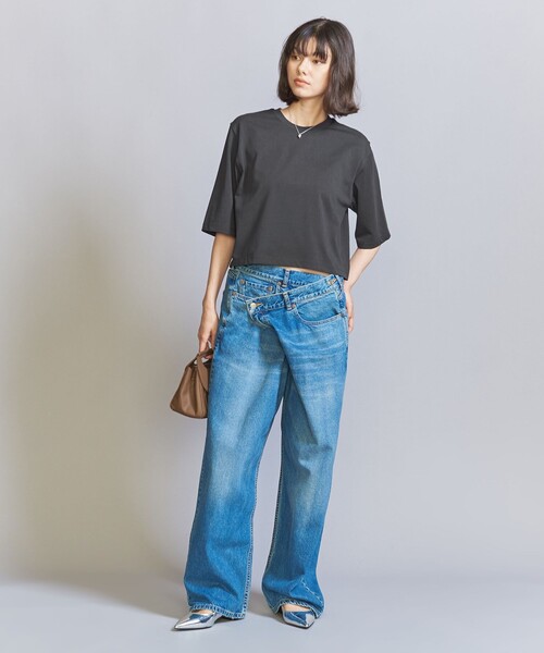 BEAUTY&YOUTH UNITED ARROWS(ビューティーアンドユースユナイテッドアローズ)の「コットン ベーシック Tシャツ(Tシャツ/カットソー・レディース・オフホワイト/ベージュ/ダークグレー・FREE)」の10枚目の写真
