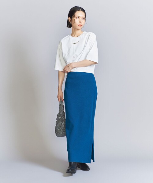 BEAUTY&YOUTH UNITED ARROWS(ビューティーアンドユースユナイテッドアローズ)の「コットン ベーシック Tシャツ(Tシャツ/カットソー・レディース・オフホワイト/ベージュ/ダークグレー・FREE)」の7枚目の写真