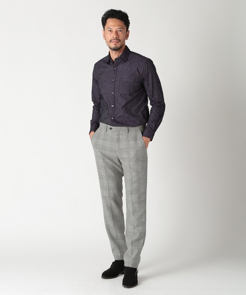 MEN'S BIGI(メンズビギ)の「ウール変形グレンチェックパンツ(セットアップ対応)(スラックス・メンズ・グレー・03/02/01/04)」の13枚目の写真