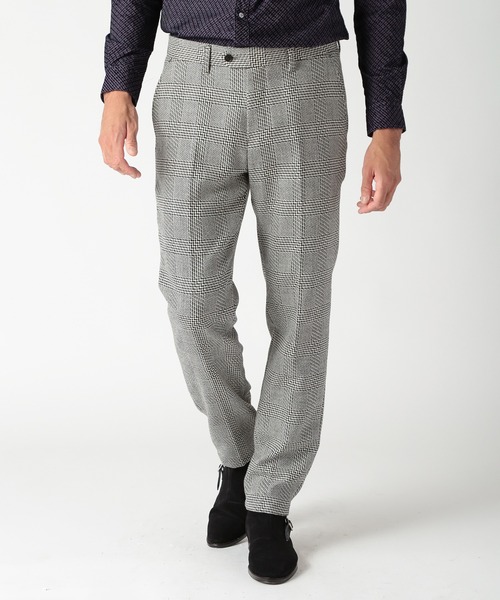MEN'S BIGI(メンズビギ)の「ウール変形グレンチェックパンツ(セットアップ対応)(スラックス・メンズ・グレー・03/02/01/04)」の12枚目の写真