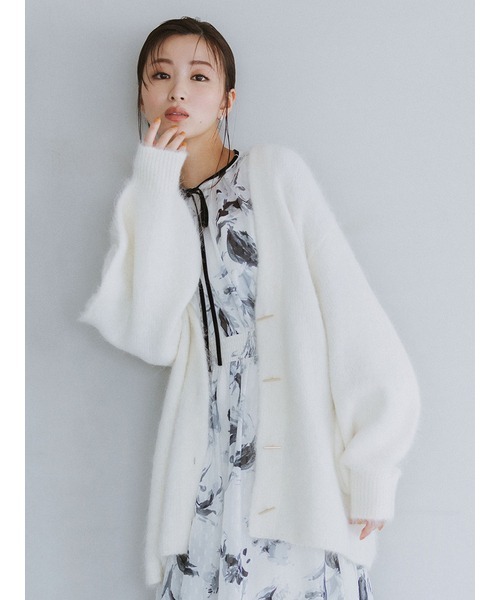 CELFORD（セルフォード）の「ヘアリーミディ丈カーディガン