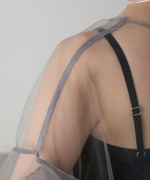 セール】【forksy.】【オケージョン対応】ボリュームチュールフリル袖