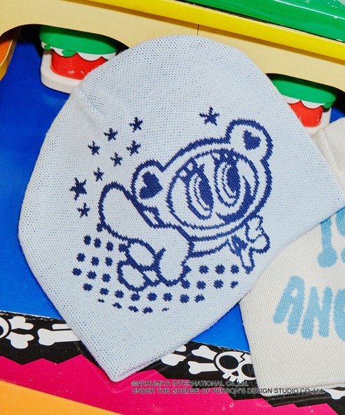 FOREVER 21（フォーエバー トゥエンティーワン）の「【ANGEL BLUE】ビーニー（ニットキャップ/ビーニー・レディース・オフホワイト/ブルー/ブラウン・FREE）」の3枚目の写真