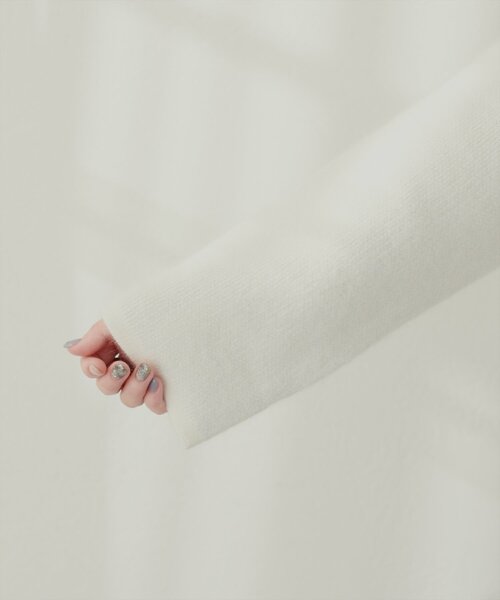 natural couture（ナチュラルクチュール）の「FOX混プレーティングニットジャケット（ノーカラージャケット・レディース・モカ/パープル/ピンク/オフホワイト/チャコールグレー/グレイッシュベージュ・FREE）」の15枚目の写真