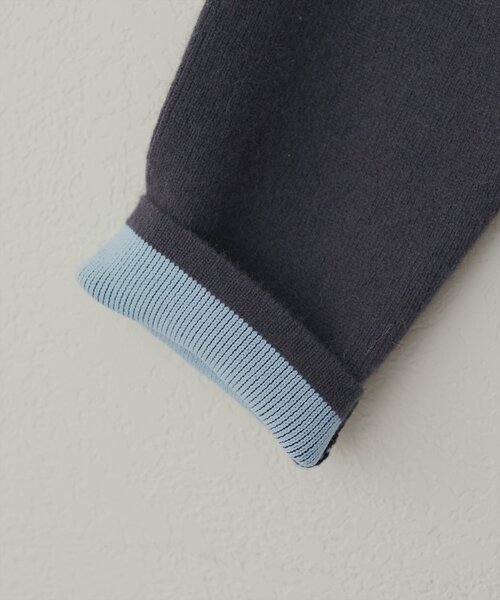 セール】FOX混プレーティングニットジャケット（ノーカラー