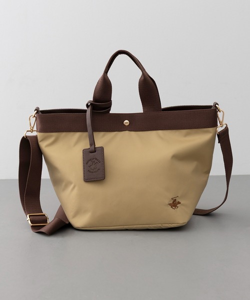 BEVERLY HILLS POLO CLUB(ビバリーヒルズポロクラブ)の「【BEVERLY HILLS POLO CLUB】《別注》ワンポイントロゴナイロンランチトート(トートバッグ・レディース・ネイビー/ベージュ/グレー/ブラック/ブラック×ブラック・FREE)」の21枚目の写真