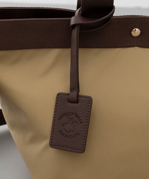 BEVERLY HILLS POLO CLUB(ビバリーヒルズポロクラブ)の「【BEVERLY HILLS POLO CLUB】《別注》ワンポイントロゴナイロンランチトート(トートバッグ・レディース・ネイビー/ベージュ/グレー/ブラック/ブラック×ブラック・FREE)」の16枚目の写真