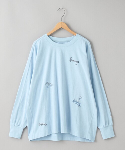 PENNEYS(ぺニーズ)の「PENNEYS(ぺニーズ)別注ランダム刺繍ロングスリーブTシャツ(Tシャツ/カットソー・レディース・ライトブルー/ダークグレー/オフホワイト/ナチュラル・FREE)」の17枚目の写真