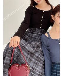 RESEXXY | シャイニーチェックフレアワンピース(ワンピース)