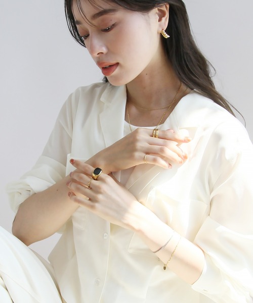 abaskdesign（アバスクデザイン）の「金属アレルギー対応 スクエアトップステンレスリング（リング・レディース・ゴールド系その他/シルバー系その他/ゴールド系その他2/シルバー系その他2・11号/9号/14号/16号/7号）」の14枚目の写真