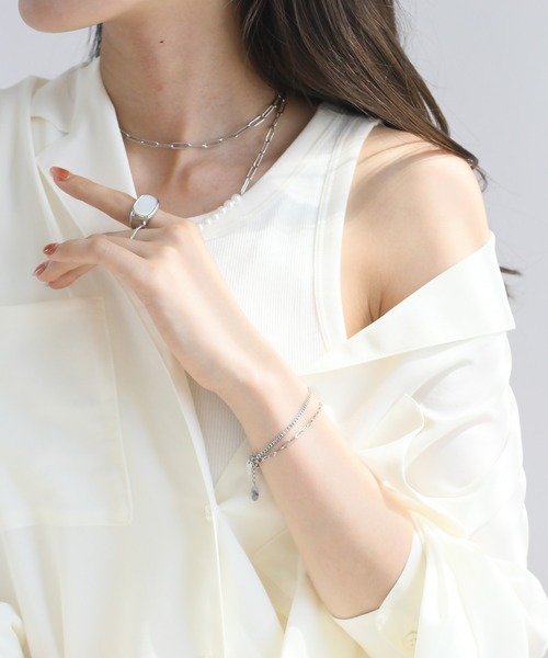 abaskdesign（アバスクデザイン）の「金属アレルギー対応 スクエアトップステンレスリング（リング・レディース・ゴールド系その他/シルバー系その他/ゴールド系その他2/シルバー系その他2・11号/9号/14号/16号/7号）」の18枚目の写真