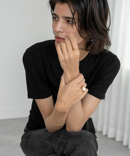 abaskdesign(アバスクデザイン)の「金属アレルギー対応 スクエアトップステンレスリング(リング・レディース・ゴールド系その他/シルバー系その他/ゴールド系その他2/シルバー系その他2・11号/9号/14号/16号/7号)」の12枚目の写真