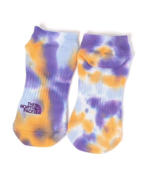 THE NORTH FACE(ザノースフェイス)の「【HEREIAM】THE NORTH FACE/Tie Dye ShortSox(ソックス/靴下・レディース・モカ/ネイビー/パープル・MEDIUM/SMALL)」の3枚目の写真
