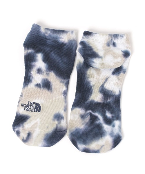 THE NORTH FACE(ザノースフェイス)の「【HEREIAM】THE NORTH FACE/Tie Dye ShortSox(ソックス/靴下・レディース・モカ/ネイビー/パープル・MEDIUM/SMALL)」の1枚目の写真