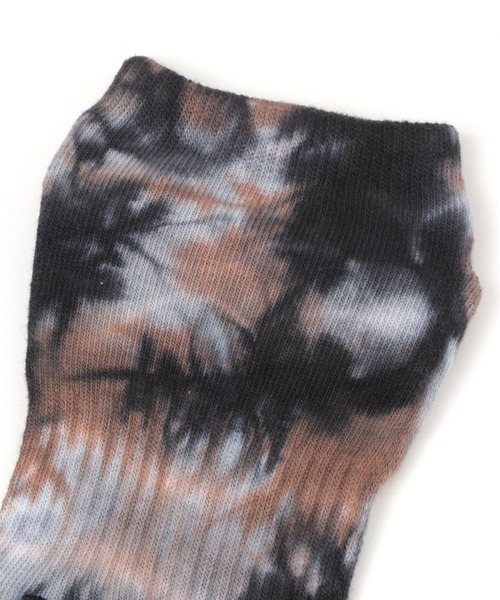 THE NORTH FACE(ザノースフェイス)の「【HEREIAM】THE NORTH FACE/Tie Dye ShortSox(ソックス/靴下・レディース・モカ/ネイビー/パープル・MEDIUM/SMALL)」の4枚目の写真