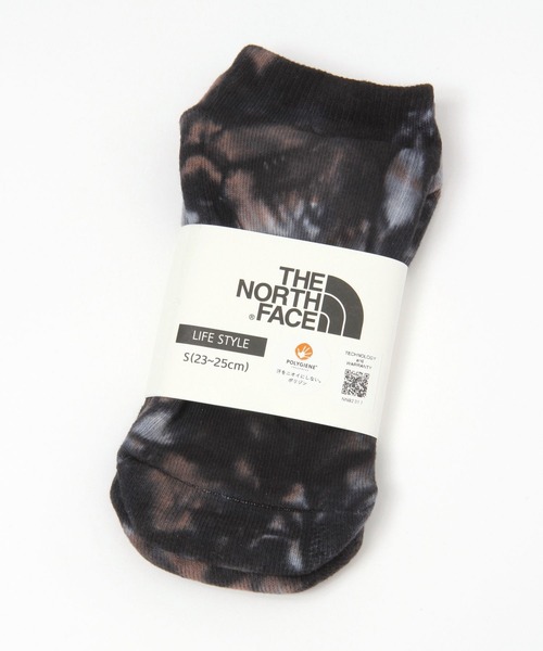 THE NORTH FACE(ザノースフェイス)の「【HEREIAM】THE NORTH FACE/Tie Dye ShortSox(ソックス/靴下・レディース・モカ/ネイビー/パープル・MEDIUM/SMALL)」の9枚目の写真