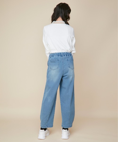 JENNI love（ジェニィラブ）の「そでチュール切替えリブロンT（Tシャツ/カットソー・キッズ・ピンク/アイボリー/ブラック・130cm/140cm/150cm/160cm）」の8枚目の写真