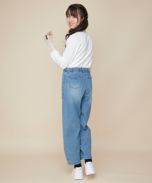 JENNI love（ジェニィラブ）の「そでチュール切替えリブロンT（Tシャツ/カットソー・キッズ・ピンク/アイボリー/ブラック・130cm/140cm/150cm/160cm）」の7枚目の写真