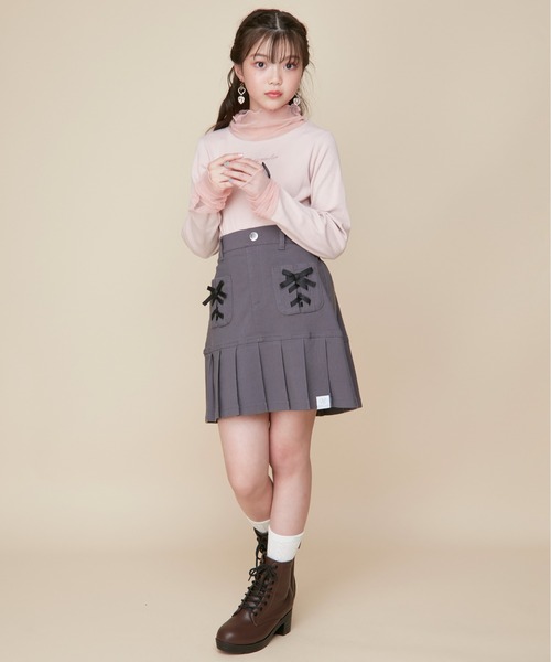 JENNI love（ジェニィラブ）の「そでチュール切替えリブロンT（Tシャツ/カットソー・キッズ・ピンク/アイボリー/ブラック・130cm/140cm/150cm/160cm）」の15枚目の写真