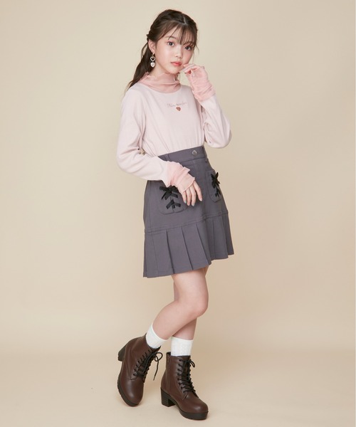 JENNI love（ジェニィラブ）の「そでチュール切替えリブロンT（Tシャツ/カットソー・キッズ・ピンク/アイボリー/ブラック・130cm/140cm/150cm/160cm）」の14枚目の写真