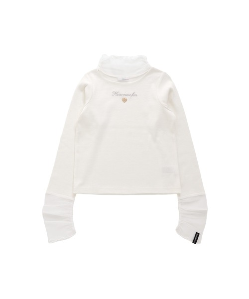 JENNI love（ジェニィラブ）の「そでチュール切替えリブロンT（Tシャツ/カットソー・キッズ・ピンク/アイボリー/ブラック・130cm/140cm/150cm/160cm）」の16枚目の写真