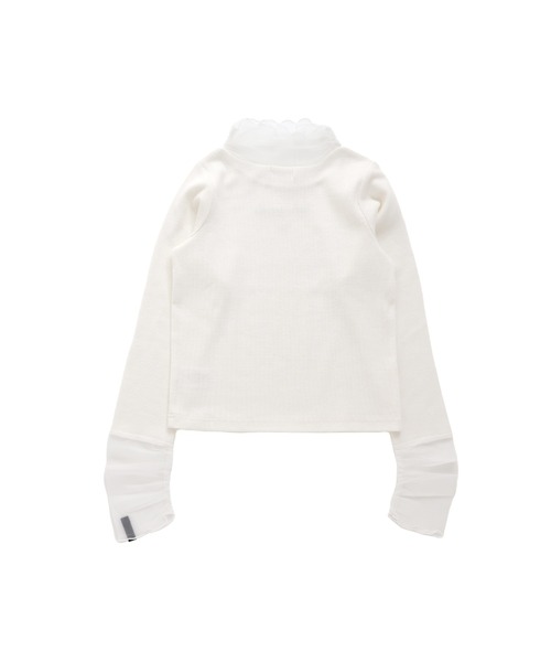 JENNI love（ジェニィラブ）の「そでチュール切替えリブロンT（Tシャツ/カットソー・キッズ・ピンク/アイボリー/ブラック・130cm/140cm/150cm/160cm）」の17枚目の写真