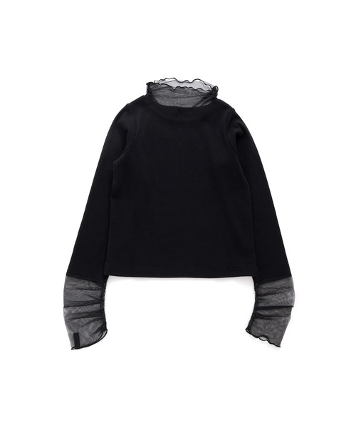 JENNI love（ジェニィラブ）の「そでチュール切替えリブロンT（Tシャツ/カットソー・キッズ・ピンク/アイボリー/ブラック・130cm/140cm/150cm/160cm）」の19枚目の写真