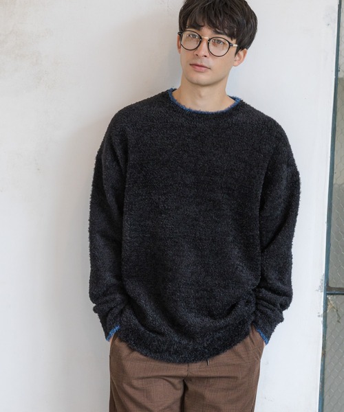 LAKOLE(ラコレ)の「ふわもちニット / 116746(ニット/セーター・メンズ・ブルー/アイボリー/ブラック/グリーン・MEDIUM/LARGE/X-LARGE)」の2枚目の写真