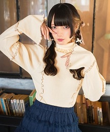 kutir（クティール）の「【クティールとレトロ】フレアスリーブリブメロータートル（ニット/セーター・レディース）」