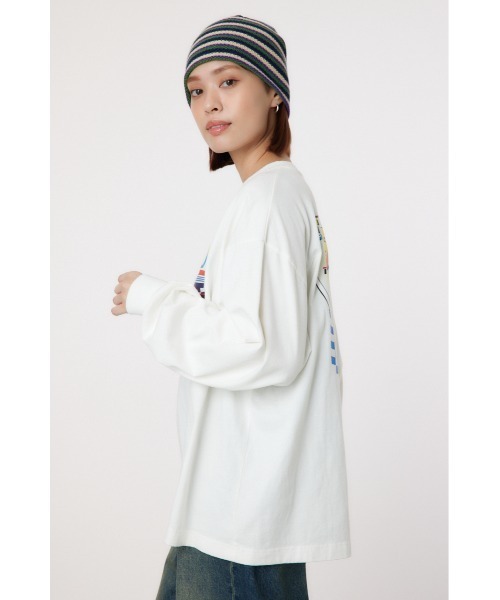 RODEO CROWNS WIDE BOWL(ロデオクラウンズワイドボウル)の「G/O AUTO RACING L/S Tシャツ(Tシャツ/カットソー・レディース・オフホワイト/チャコールグレー/ピンク・FREE)」の11枚目の写真