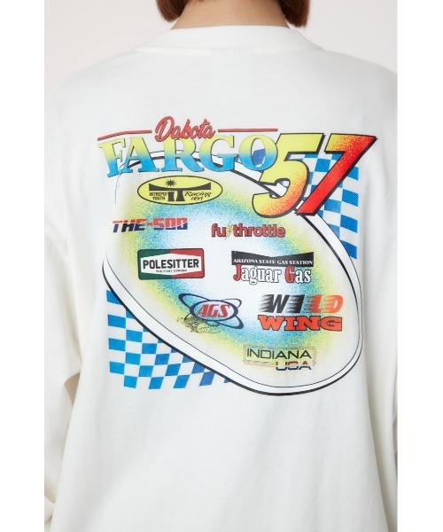 RODEO CROWNS WIDE BOWL(ロデオクラウンズワイドボウル)の「G/O AUTO RACING L/S Tシャツ(Tシャツ/カットソー・レディース・オフホワイト/チャコールグレー/ピンク・FREE)」の19枚目の写真