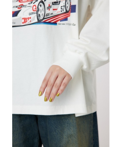 RODEO CROWNS WIDE BOWL(ロデオクラウンズワイドボウル)の「G/O AUTO RACING L/S Tシャツ(Tシャツ/カットソー・レディース・オフホワイト/チャコールグレー/ピンク・FREE)」の21枚目の写真
